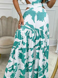 Size Cutout Off-Shoulder Printed Maxi Dress Plus Size DJPT