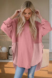 Texture Round Neck Long Sleeve Blouse DJPT