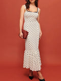 Dot Sweetheart Neckline Maxi Dress DJPT