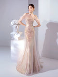 Mermaid Halter Pink Sequin Long Prom Dress Evening Dress Formal Dress SD1819