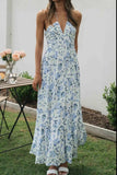 Halter Neck Tiered Maxi Dress DJPT