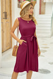 Round Neck Sleeveless Dress DJPT