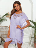 V-Neck Short Sleeve Cover-Up DJPT