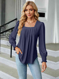 Neck Puff Sleeve Blouse DJPT