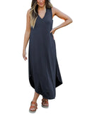Size V-Neck Midi Tank Dress DJPT