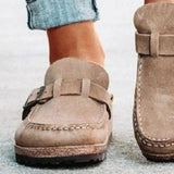 Toe Low Heel Buckle Loafers DJPT