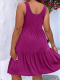 Size Tiered Scoop Neck Tank Dress DJPT