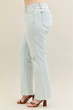 Blue Full Size Destroy & Fray Hem Bootcut Jeans Plus Size DJPT