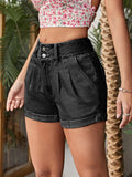 Detail High Rise Denim Shorts DJPT