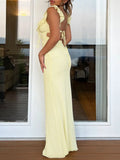 V-Neck Sleeveless Maxi Dress DJPT