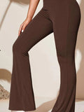 Size High-Waist Flare Active Pants Plus Size DJPT