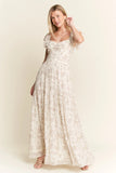 By Jane Full Size Ruffle Sleeve Tiered Maxi Dress Plus Size DJPT