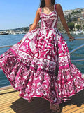 Size Printed Sweetheart Neck Maxi Cami Dress Plus Size DJPT