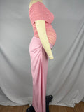Mesh Patchwork Off Shoulder Ruched Cut Out Bodycon Elegant Cocktail Party Maternity Baby Shower Maxi Dress Maternity