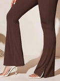 Size High-Waist Flare Active Pants Plus Size DJPT