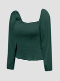 Square Neck Balloon Sleeve Blouse DJPT