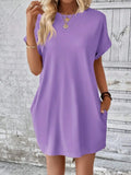 Round Neck Short Sleeve Dress DJPT