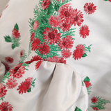 A line Strapless Sleeveless Red Floral Party Dress Short Birthday Dresses SD352