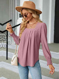 Neck Puff Sleeve Blouse DJPT