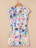 Print Cap Sleeve Mini Dress DJPT