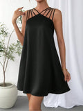 Cage Neck A-Line Mini Dress DJPT