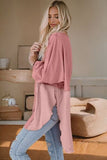 Texture Round Neck Long Sleeve Blouse DJPT