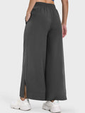 Slit Wide Leg Active Pants DJPT