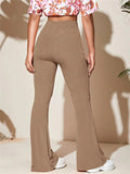 Size High-Waist Flare Active Pants Plus Size DJPT