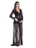 Pregnant Woman Shoots Photo Lace Dress Pregnant Woman Before Opening Lace Drag Dress 8849 Maternity