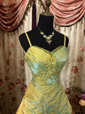 Ball Gown Straps Satin Sage Green Long Party Dress Prom Dresses SD1506