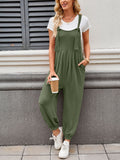 Knotted Strap Overalls with Pockets DJPT