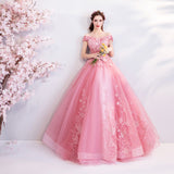 Colorful Bright 2025 New Pink Three-Dimensional Flower Bridal Wedding Dress Wedding Toasting Spring