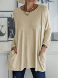 Size Round Neck Long Sleeve T-Shirt DJPT
