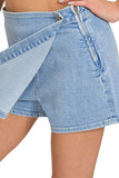 Wrap Front Skort Denim Shorts DJPT