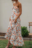 Halter Neck Tiered Maxi Dress DJPT