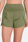 High-Waisted Zippered Back Pocket Active Shorts DJPT