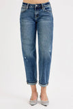 Full Size Low Rise Crop Boyfriend Jeans Plus Size DJPT