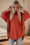 Texture Round Neck Long Sleeve Blouse DJPT
