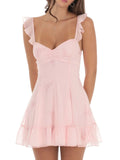 Sweetheart Ruffled Cami Mini Dress DJPT