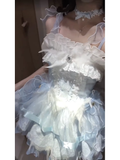 Ball Gown Straps Neckline Short Tulle Birthday Dresses Birthday Outfits SD555