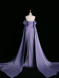 A Line Off The Shoulder Satin Prom Dresses Long Evening Gown Formal Party Dress SD2199