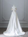 Mermaid Strapless Long Wedding Dresses With Short Sleeves Brides Dress S3817 HZ0628