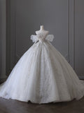 Ball Gown Off The Shoulder Lace Long Sleeves Wedding Dresses Brides Dress S3853