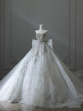 Ball Gown Strapless Sequin Long Wedding Dresses Brides Dress S3858 HZ0628
