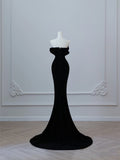 Mermaid Sweetheart Black Long Prom Dresses Evening Gowns S3873