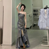 Sheath Sweetheart Sleeveless Satin Burgundy Long Prom Dresses HZ0628