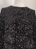 A line Scoop Black Travel Vacation Dresses Short Sequin Birthday Dress SD320