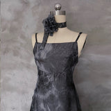 A Line Spaghetti Straps Floral Lace Prom Dresses Birthday Dress For Women SD249