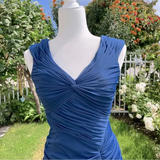 Fashion Mermaid V Neckline Navy Blue Floor Length Evening Dress Prom Dresses HZ0628