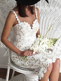 White Lace Spaghetti Strap Bodycon V-Neck Wedding Gown Elegant Babyshower Party Maternity Midi Dress Maternity